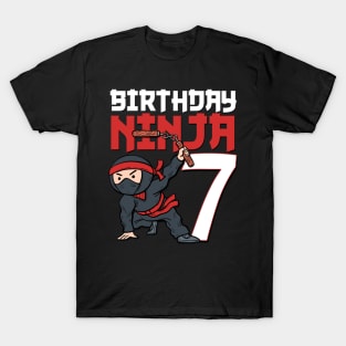 7Th Ninja I'M 7 Bday Best T-Shirt